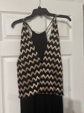 Women’s MSK Black & Gold Jumpsuit